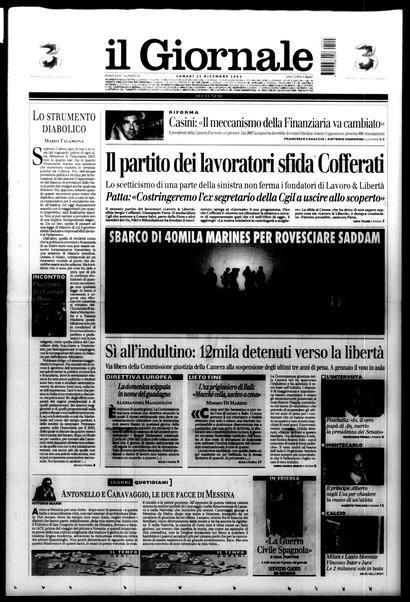 Il giornale del lunedi